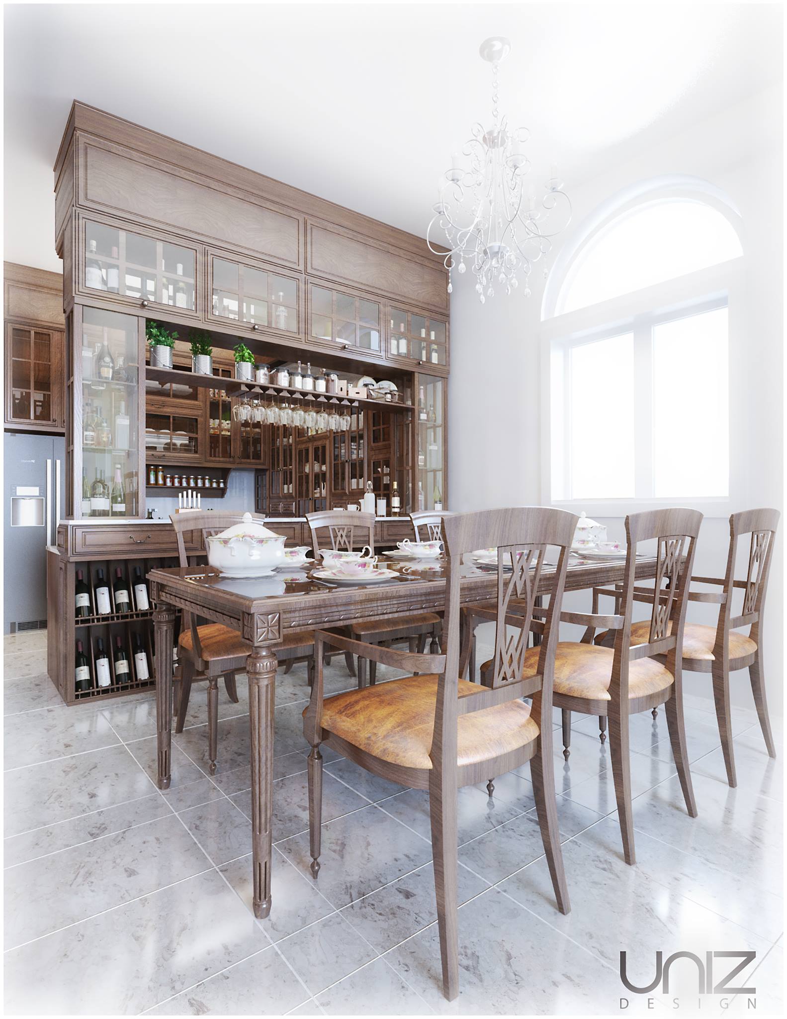 UNIZ Thiết kế kiến trúc nội thất Buôn Ma Thuột. Nội thất phòng ăn