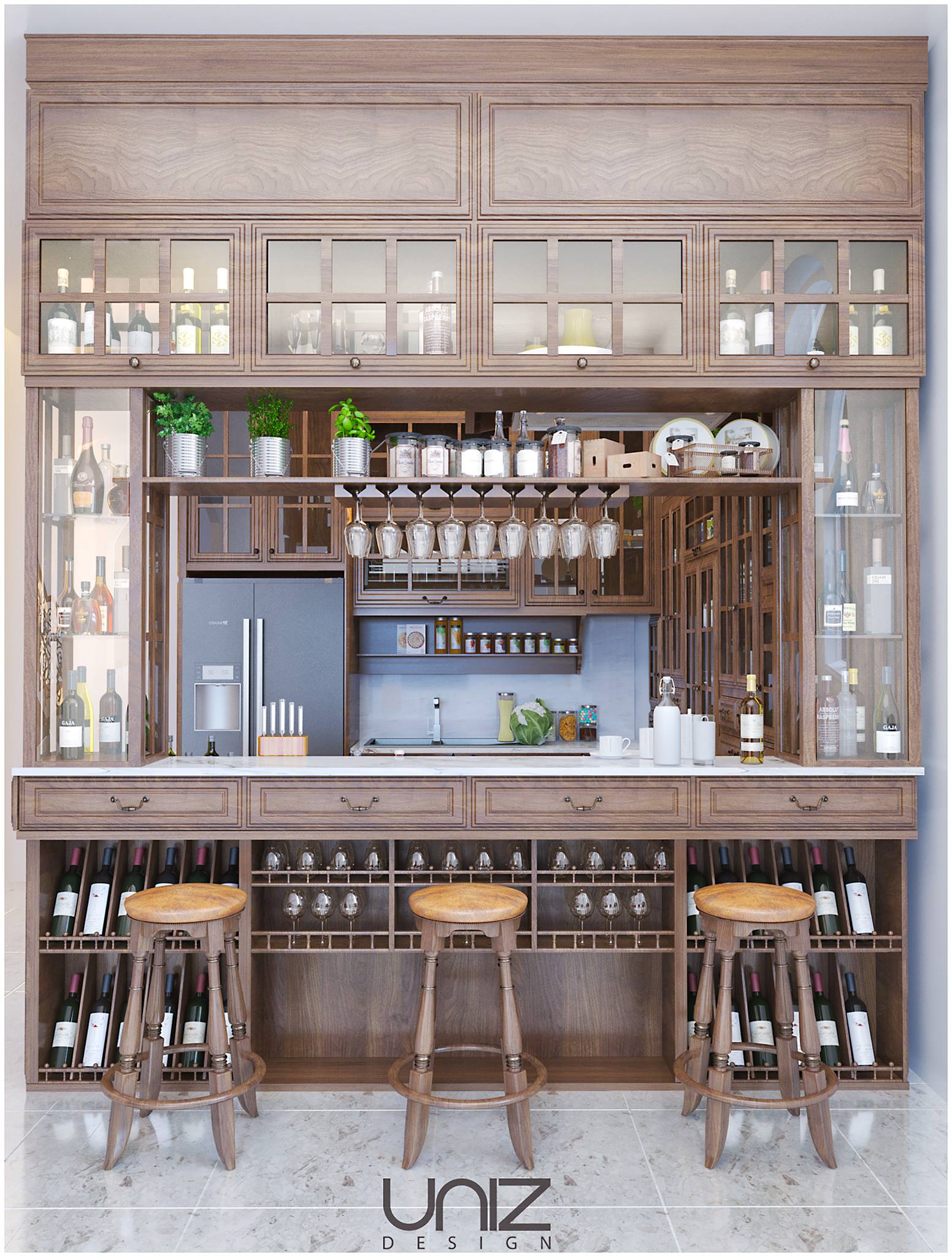 UNIZ Thiết kế kiến trúc nội thất Buôn Ma Thuột. Nội thất phòng ăn