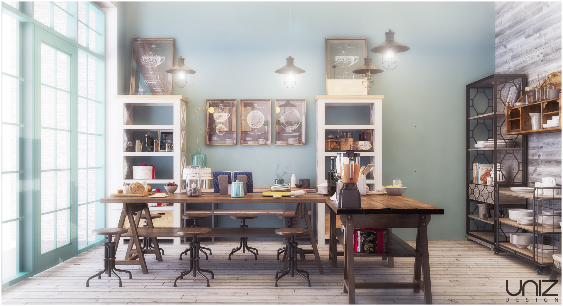 UNIZ Thiết kế kiến trúc nội thất Buôn Ma Thuột. Nội thất cafe, nhà hàng, văn phòng, showroom, khách sạn.