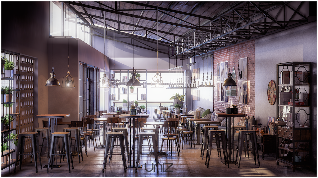 UNIZ Thiết kế kiến trúc nội thất Buôn Ma Thuột. Nội thất cafe, nhà hàng, văn phòng, showroom, khách sạn.