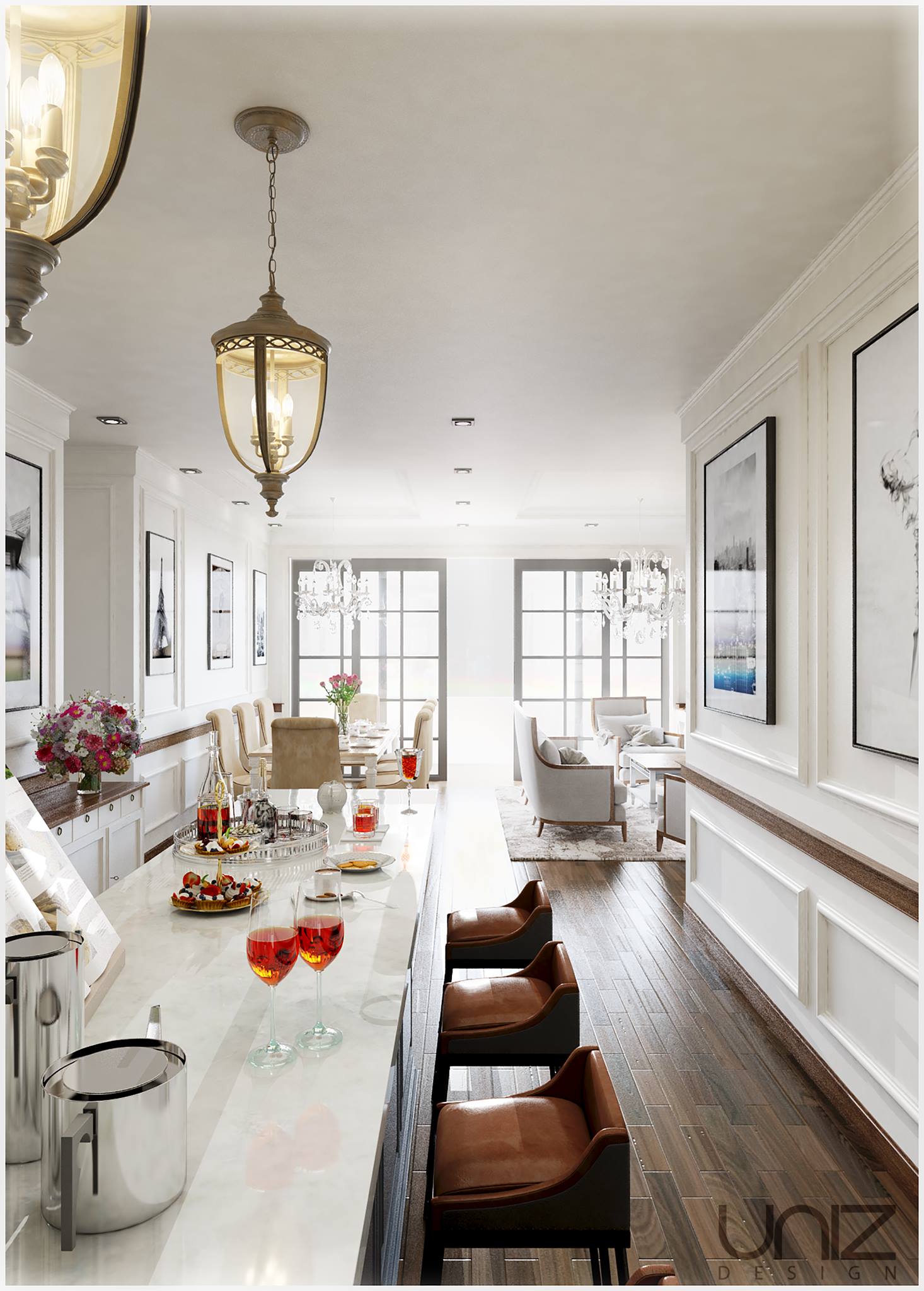 UNIZ Thiết kế kiến trúc nội thất Buôn Ma Thuột. Nội thất phòng ăn