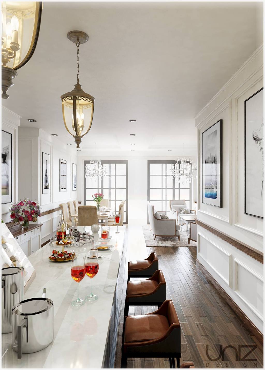 UNIZ Thiết kế kiến trúc nội thất Buôn Ma Thuột. Nội thất phòng ăn