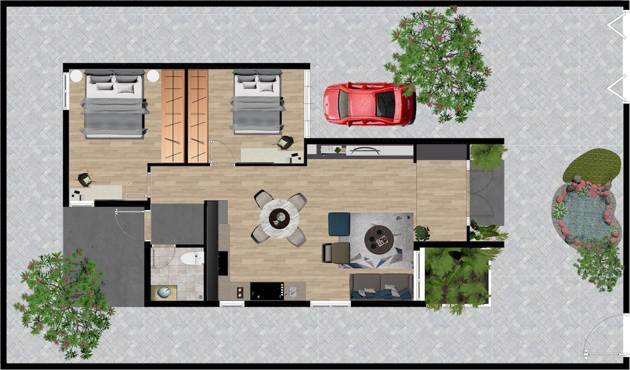 Thiết kế kiến trúc nội thất Buôn Ma Thuột - UNIZ | Mẫu thiết kế nhà ở miễn phí hiện đại cho gia đình trẻ